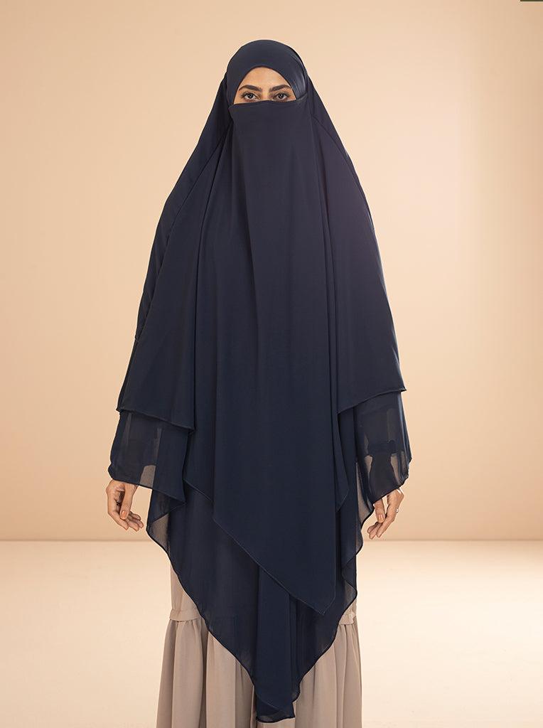 BAREERAH KHIMAR HIJAB (Navy Blue)